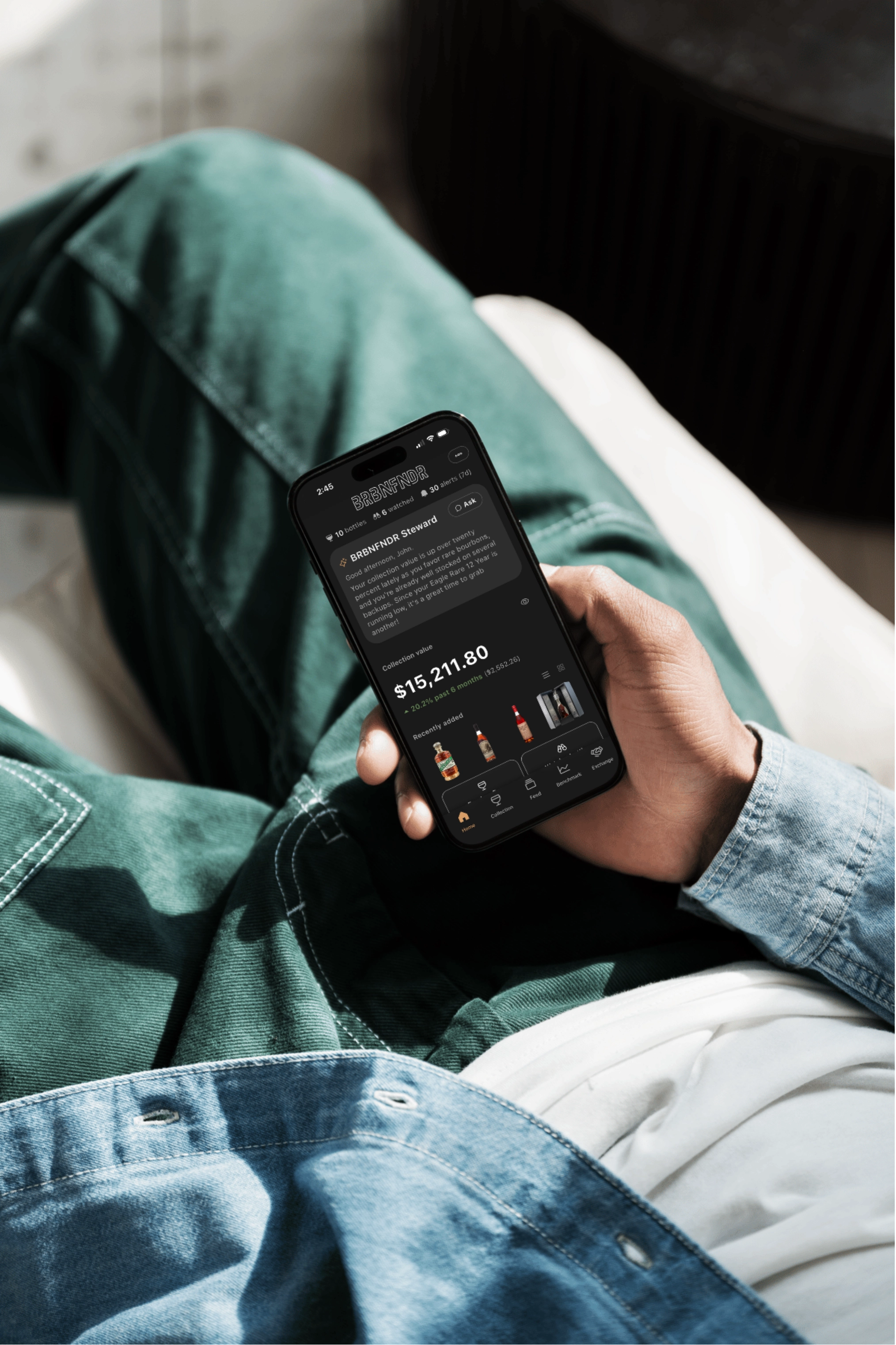 BRBNFNDR dashboard in dark mode